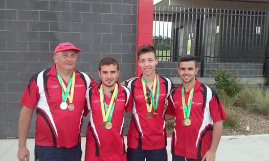 Photo: * * BRONZE! * *

Men's football division 1

Bronze medal match - La Trobe Uni vs University of NSW

- - LTU 7 def UNSW 5 - -

Well done on third place! Pictured are Green and Gold winners Albert Zorzanello, Bardhi Hysolli and Matthew Simjanoski with coach Ivan.